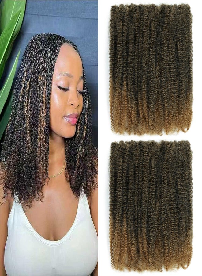 goodear Afro Kinky Curly Braiding Bulk Hair For Mini Braiding Twists ，Afro Kinkys Bulk Synthetic Hair For Micro Spring Twist，Dreadlock Extensions (T27, 12inch(3pcs)) - Image 1